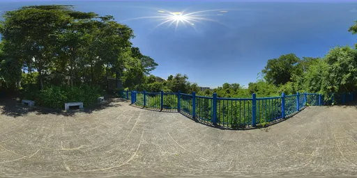 Rest platform under the bright sunshine