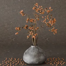 Autumn dried flower orange