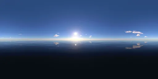Blue sky, sun, sea, wate