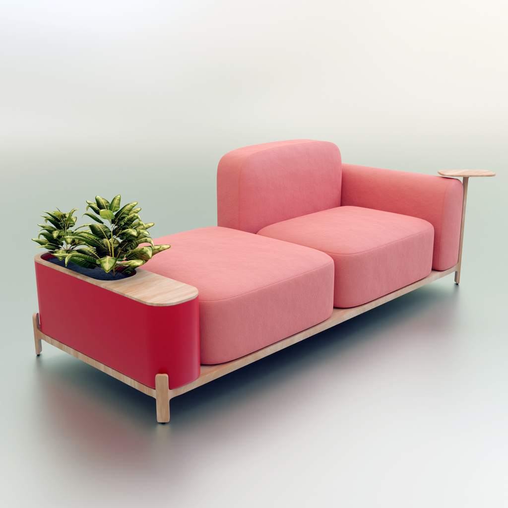 Double - Sofa Contemporary | Sofas Models | BlenderKit