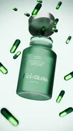 Supplement Bottle with Floating Capsules