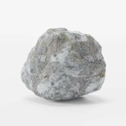 Realistic 3D rock model with detailed textures, perfect for Blender environment design.