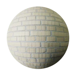 High-quality PBR White Bricks material created with Substance Designer for 3D modeling and rendering in Blender.