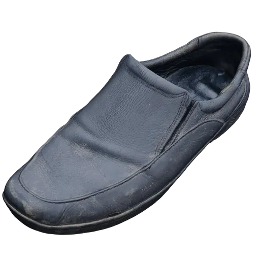 Highly detailed slip-on 3D shoe model, perfect for Blender rendering with a focus on realism and texture quality.