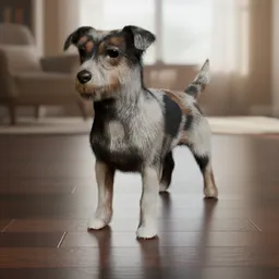 Realistic Small Terrier Dog
