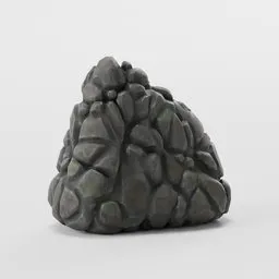 "Low-poly stylized rocks 3D model with game-ready PBR textures for Blender 3D. Perfect for mountainous terrain and environmental elements. Created by Erwin Bowien and inspired by Frederick Hammersley."