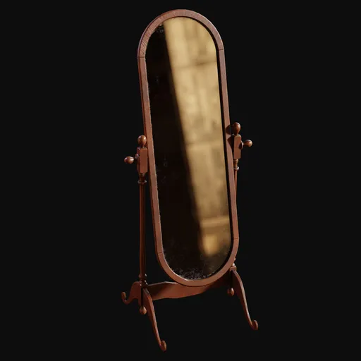 Oval Cheval Standing Mirror
