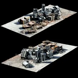 Scan Waste electronic components pile