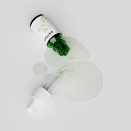 serum spilled liquid white bg