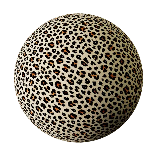 High-resolution PBR leopard print texture for 3D modeling in Blender, suitable for clothing and wallpapers.