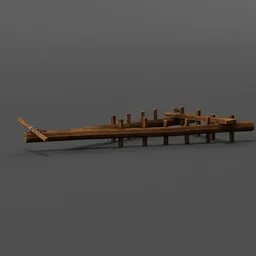 Detailed 3D wooden harrow model, perfect for Blender rendering in rural and historical settings.