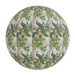 Botanical and animal wallpaper