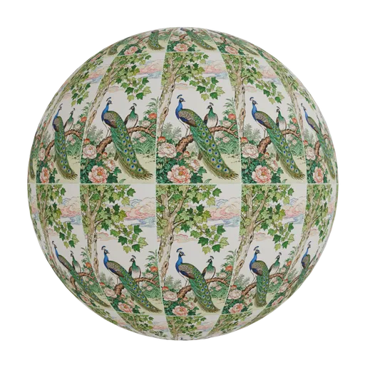Botanical and animal wallpaper