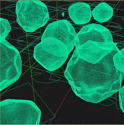 Stylized Rainy Pond with Lily Pads