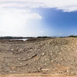 Pile of stones on a sunny day