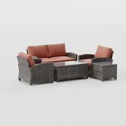 Outdoor Rattan Sofa Set