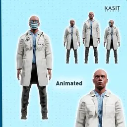 A Doctor Animated Rigged