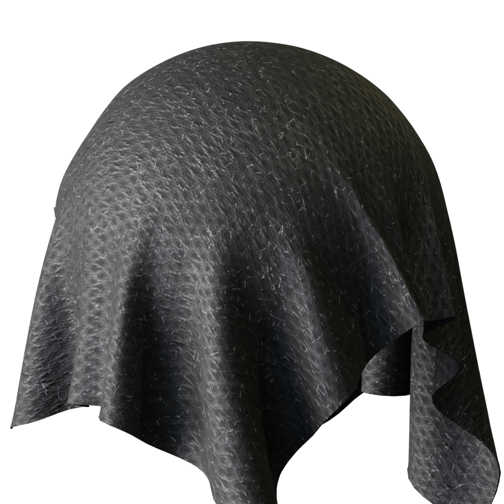 Black Wool and yarn | FREE 3D fabric materials | BlenderKit