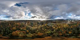 Fall Season in City Sunset