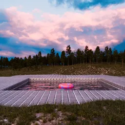 Landscape with Pool Swimming pools