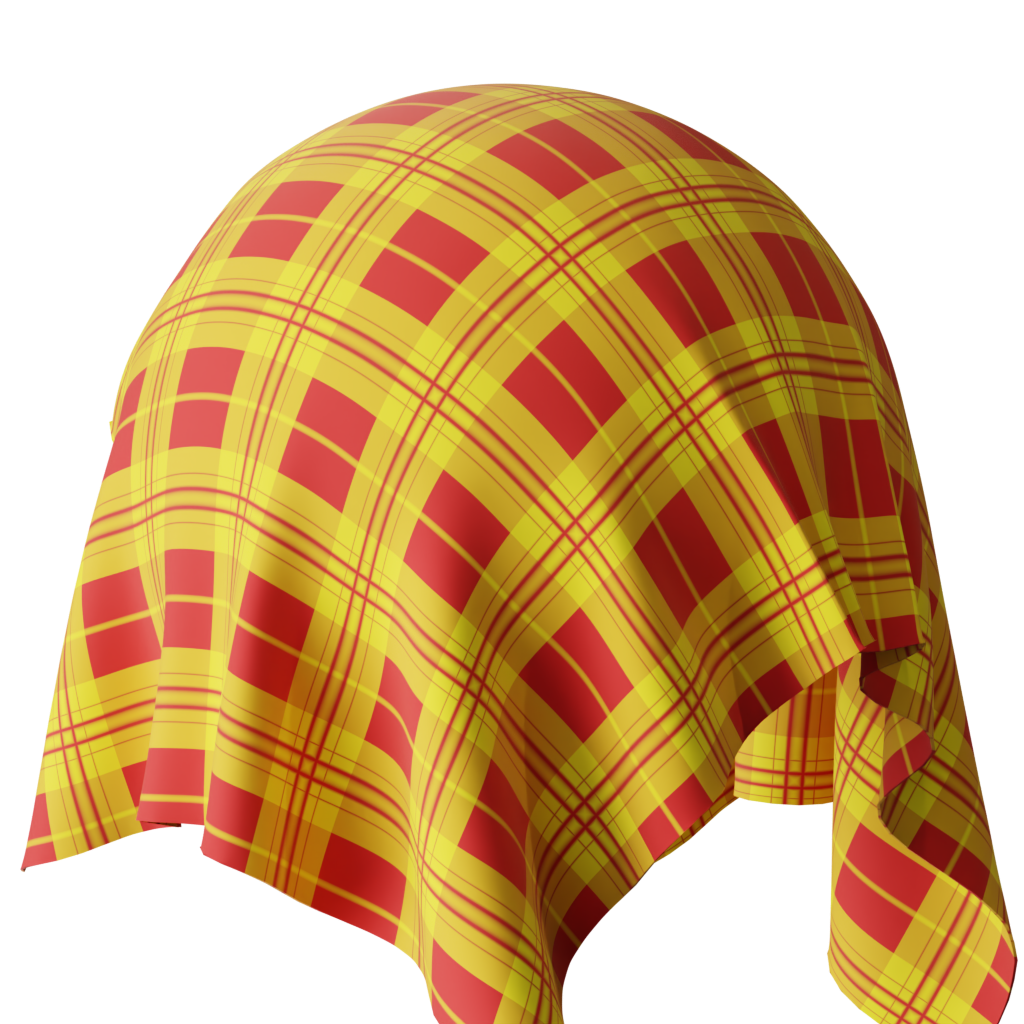 Plaid Multi Stripe Red Yellow Fabric | FREE Flat Weave Fabric 3D ...