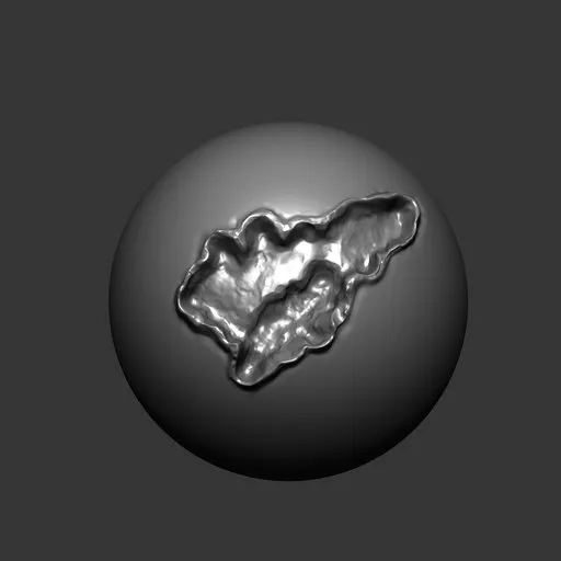 3D NS Metal Damage Impact Edges Sculpting Brush for Blender – Detailing Cuts and Holes