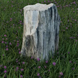 Low-poly 3D bark tree model with textured details, Blender compatible, ideal for digital environments.