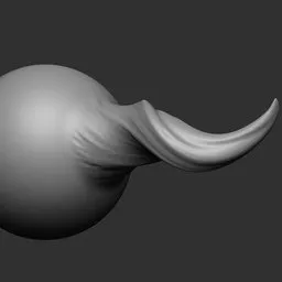 Dragon scale detailing 3D sculpting brush effect for Blender, creating textured surfaces on digital models.