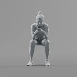 Lowpoly Female Sitting