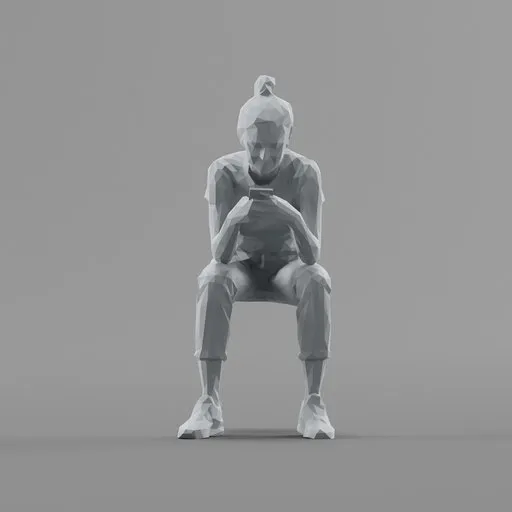 Lowpoly Female Sitting