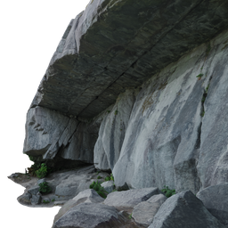 Rock Cliff Face with Overhang | FREE Environment Elements models ...