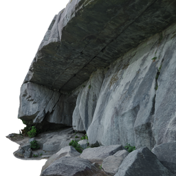 Rock Cliff Face with Overhang