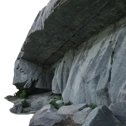 Rock Cliff Face with Overhang