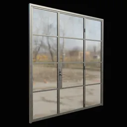 Door glass metal