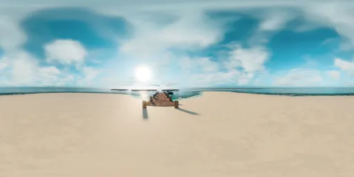 Tropical Midday HDRI Bright Sand & Sky