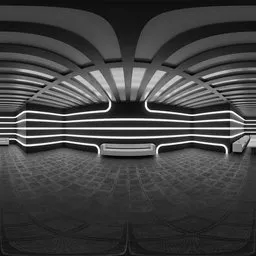 Studio Dark Line Lamps - HDRi