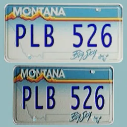 Montana Licence plate PL