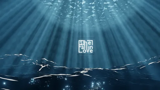 Underwater 3D scene with sunbeams and dynamic text, customizable for creative use in Blender with Eevee rendering.