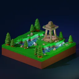 Ancient Temple in Forest