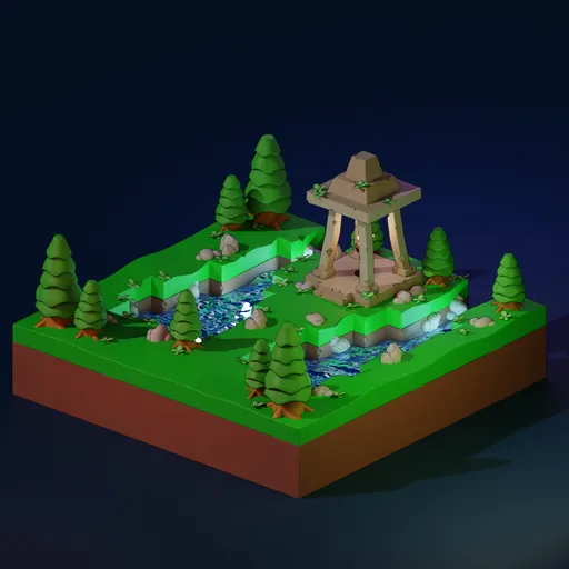 Ancient Temple in Forest