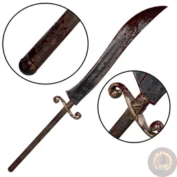 Persian Darvish Sword Light Steel Blood