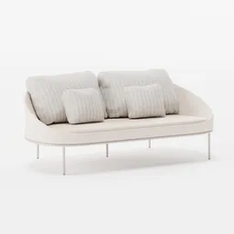 White Double Sofa