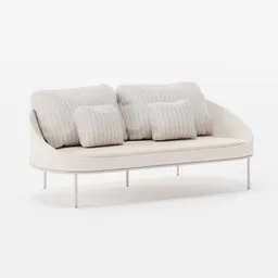 White Double Sofa
