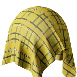 Tartan fabric yellow