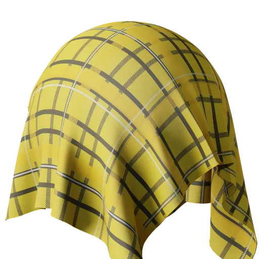 Tartan fabric yellow