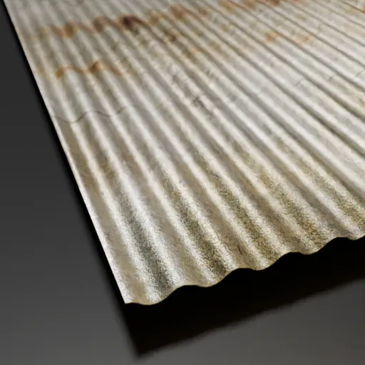 Low-poly corrugated metal roofing 3D asset with realistic PBR textures for Blender exteriorediting.