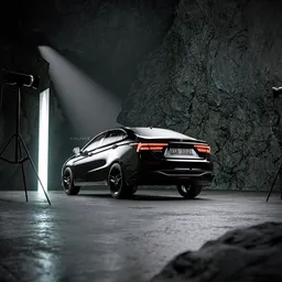 Cave with car studio