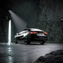 Cave with car studio