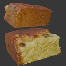 Photorealistic Fruitcake Slice