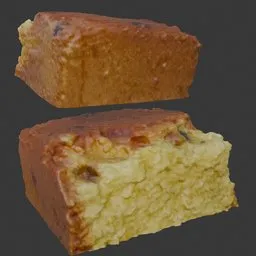 Photorealistic Fruitcake Slice